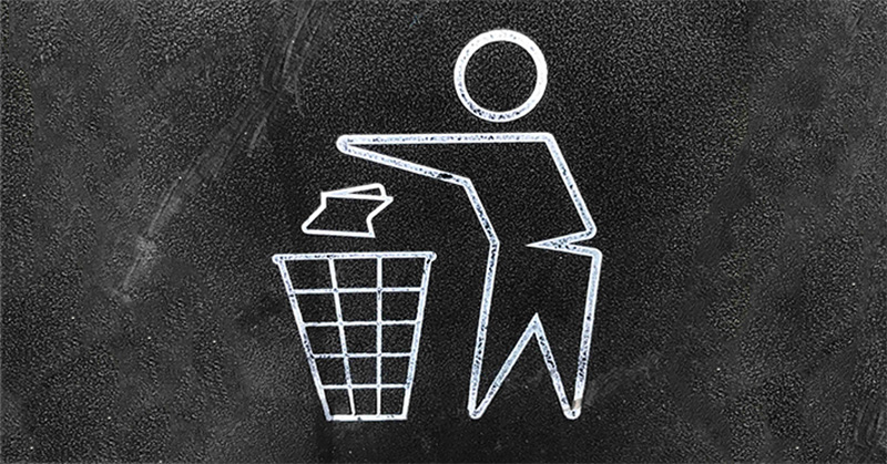 Plastic free paper cups litter sign