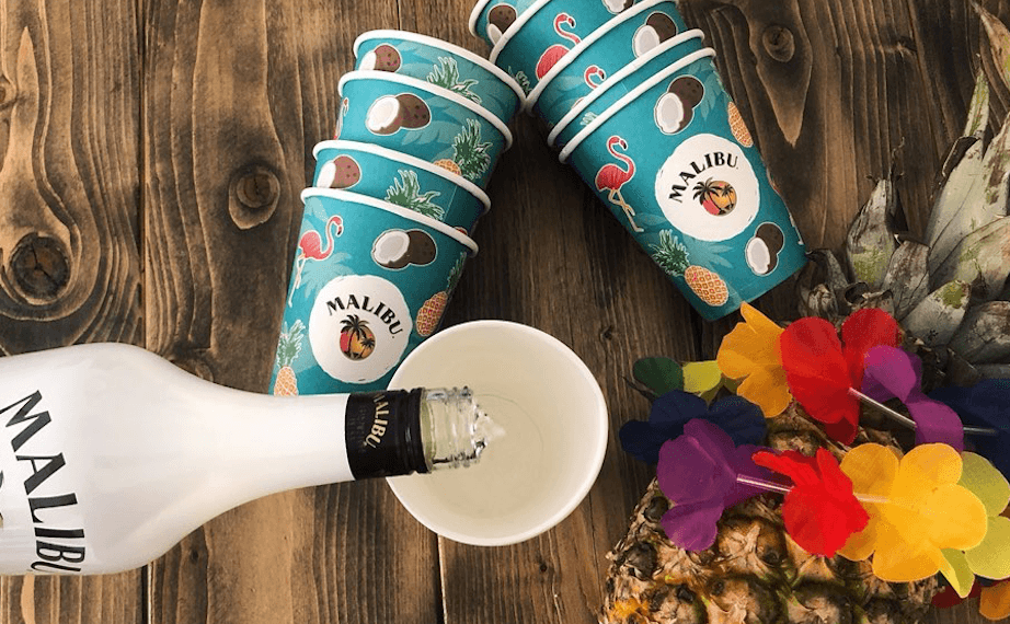 Paper cups and alcohol malibu paper cups limepack